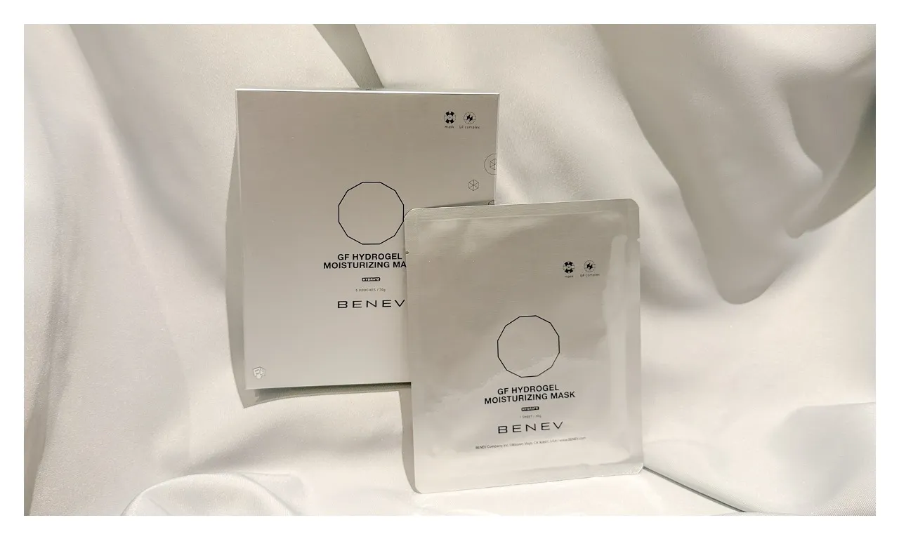 BENEV GF ハイドロジェル モイスチュアライジングマスク｜EGF（表皮細胞増殖因子）配合で、施術後の肌を落ち着かせる